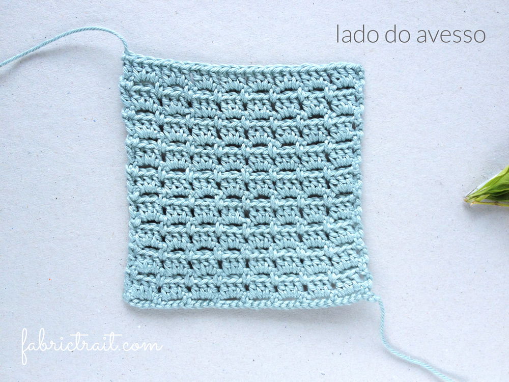 Pontos de Crochet - Ponto Tijolo 2 | ponto tijolo